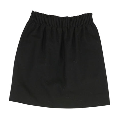 Black Solid Midi Skirt