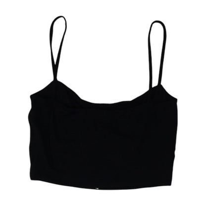 Black Cropped Knit Top