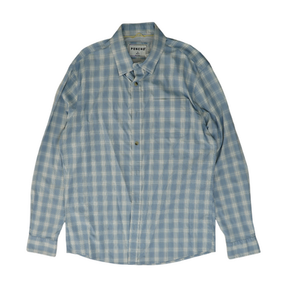 Blue Plaid Long Sleeve Button Down