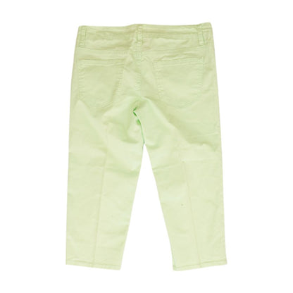 Neon Green Solid Capri Pants