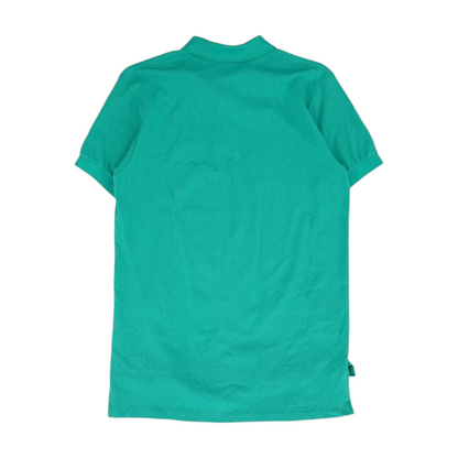 Vintage Turquoise Solid Short Sleeve Polo