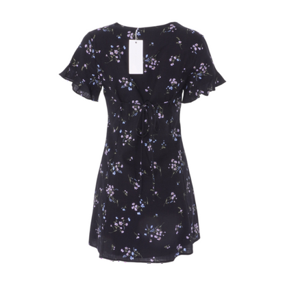 Black Floral Mini Dress