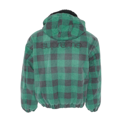 Fall-Winter 2025 Plaid Faux Sherling Lined Bomber Jacket
