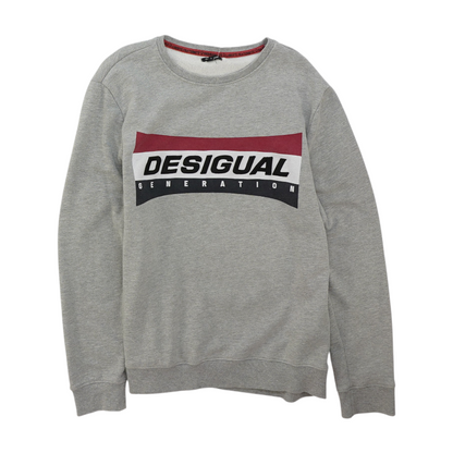 Gray Solid Sweatshirt Pullover