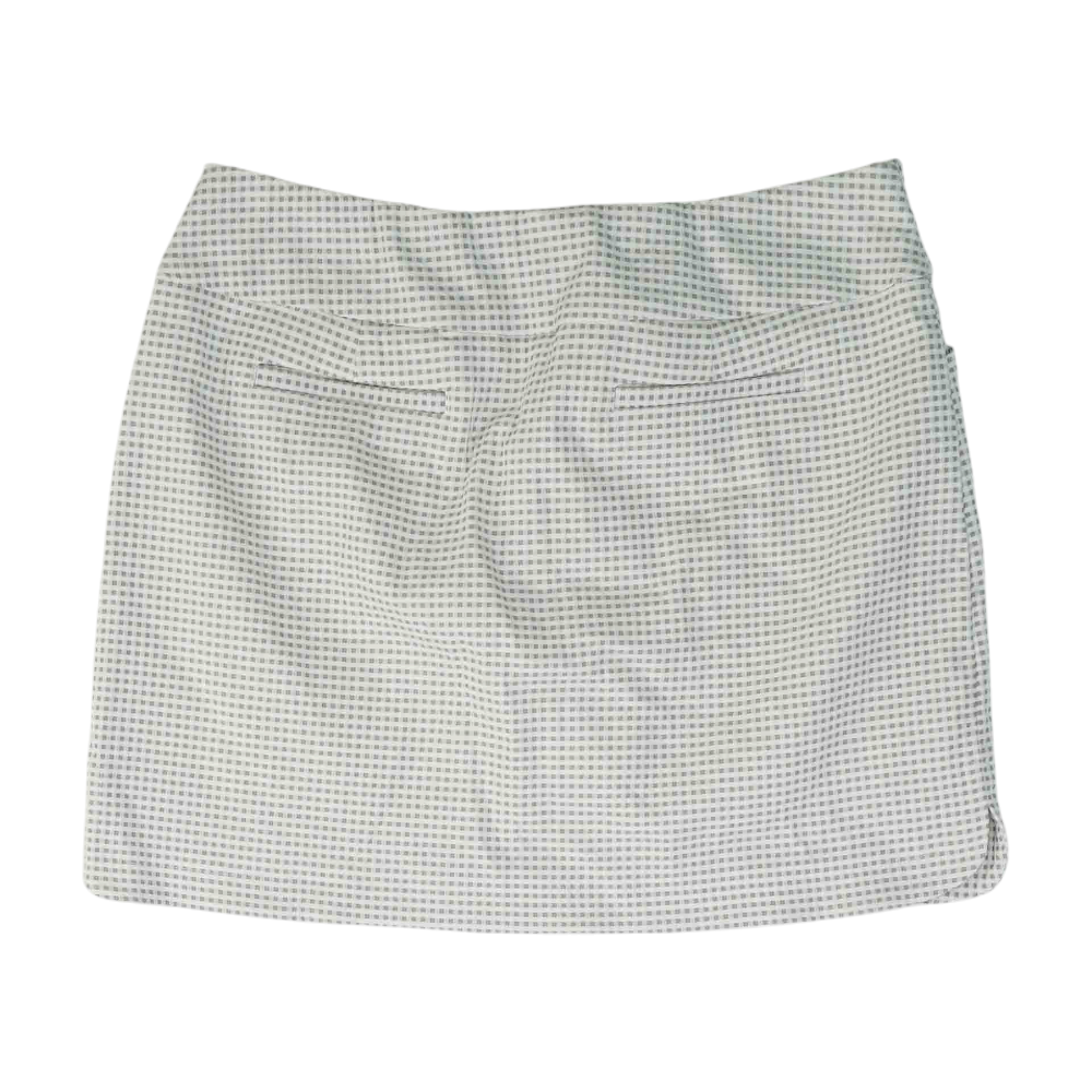Gray Petite Check Mini Skirt