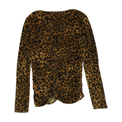 Black Solid Crewneck Knit Top