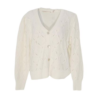 White Cardigan Sweater