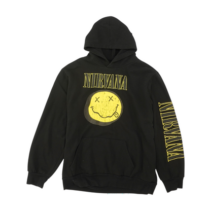 Black Solid Hoodie Pullover