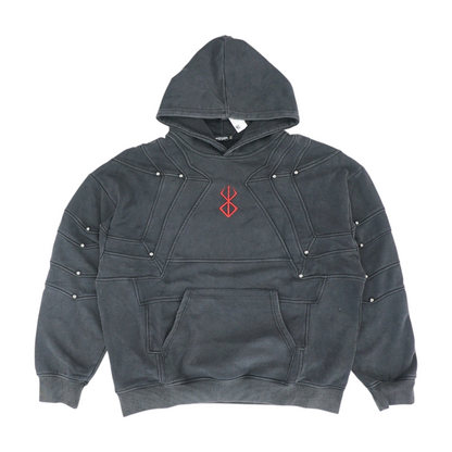 Black Solid Hoodie Pullover