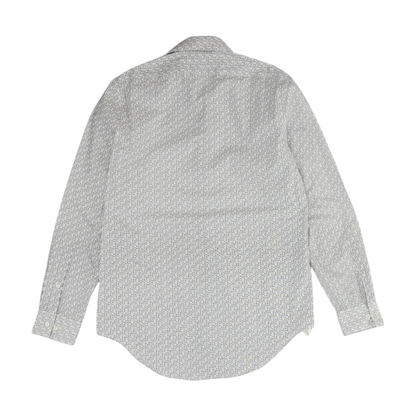Blue Print Long Sleeve Button Down