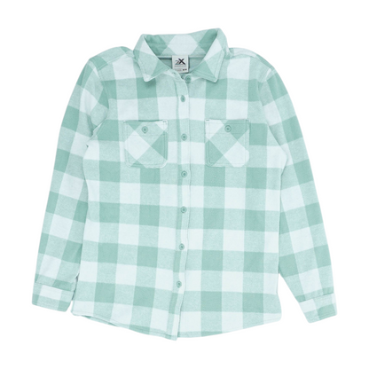 Green Check Flannel Button Down