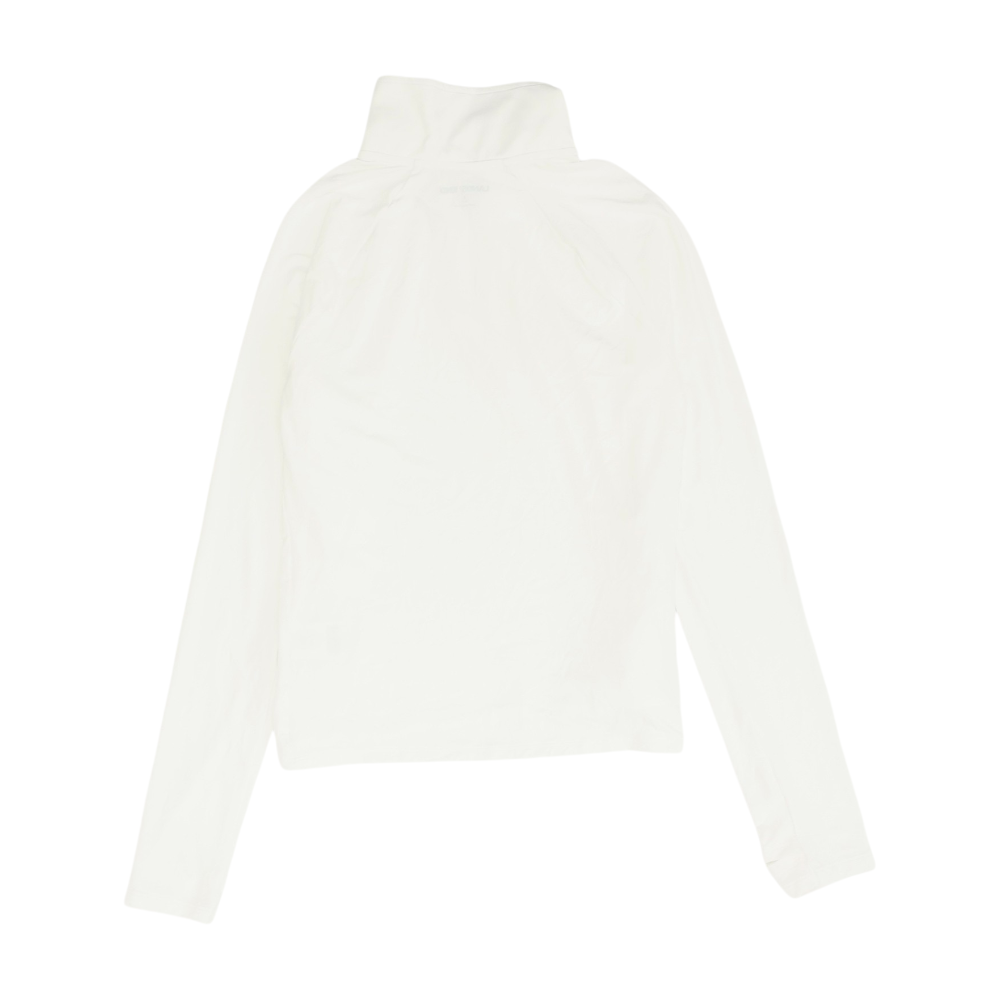 White Solid 1/4 Zip Pullover