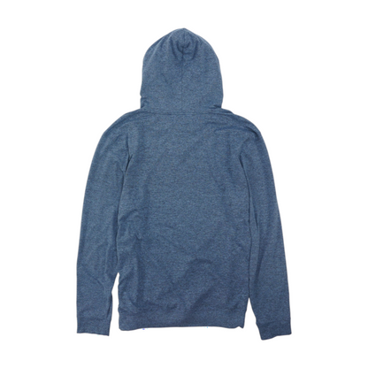 Blue Solid Hoodie Pullover