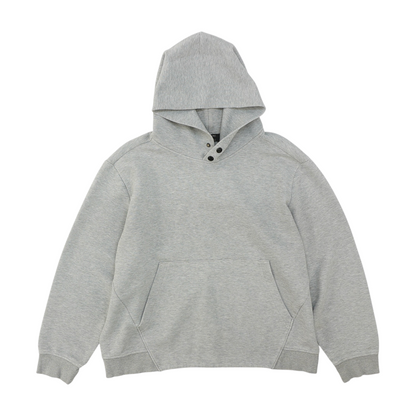 Gray Solid Hoodie Pullover