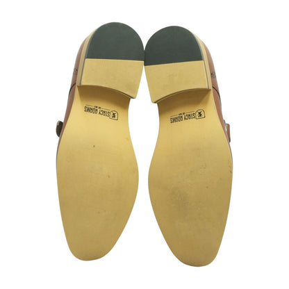 Tan Leather Monk Strap Dress Shoes