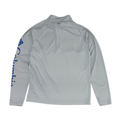 Gray Solid 1/4 Zip Pullover