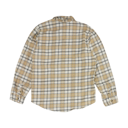 Tan Check Flannel Button Down