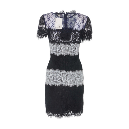 Black Striped Midi Dress