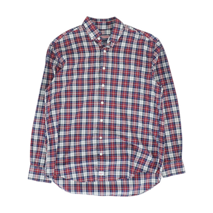 Red Plaid Long Sleeve Button Down