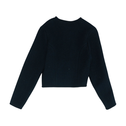 Vintage Black Solid Jacket