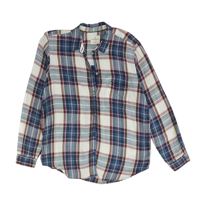 Navy Plaid Button Down