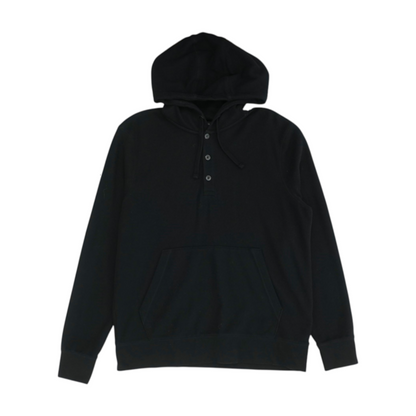 Black Solid Hoodie Pullover