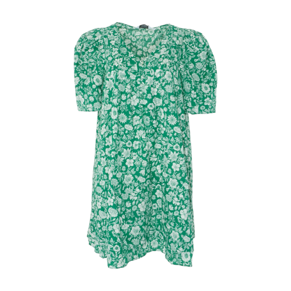 Green Floral Mini Dress