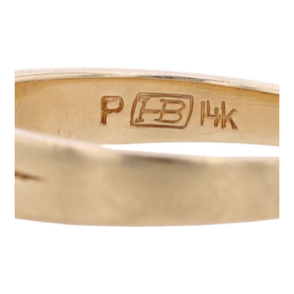 14K Yellow Gold Diamond Band Ring