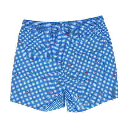 Blue Check Swim Bottom