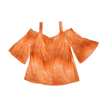 Orange Print Blouse