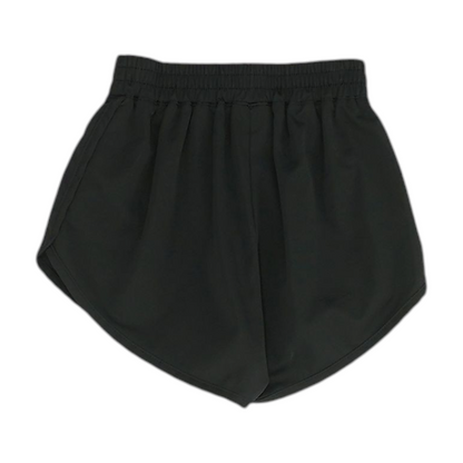 Black Solid Active Shorts