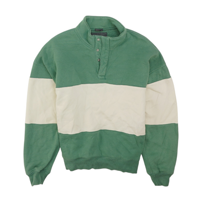 Abercrombie & Fitch Green Color Block 1/4 Zip Pullover – Image 1