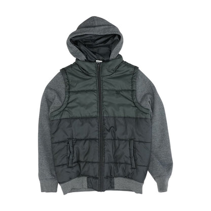 Black Color Block Puffer Jacket