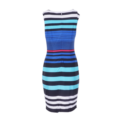Blue Striped Midi Dress