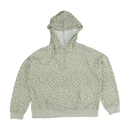 Green Floral Hoodie Pullover
