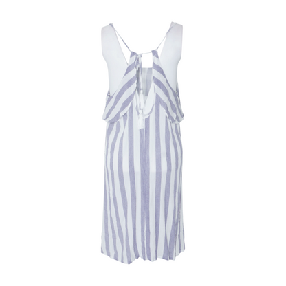 Blue Striped Midi Dress
