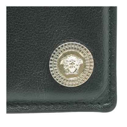 Black La Medusa Leather Card Holder