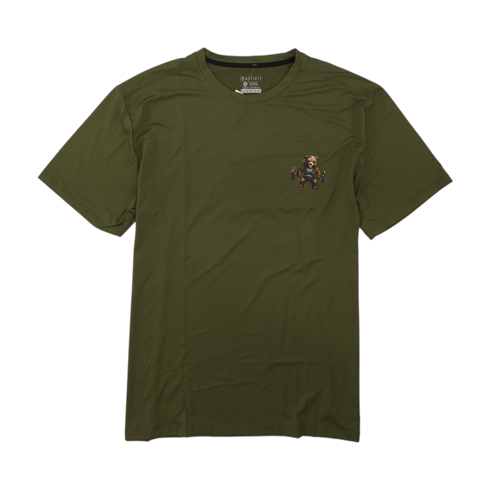 Green Solid Active T-Shirt