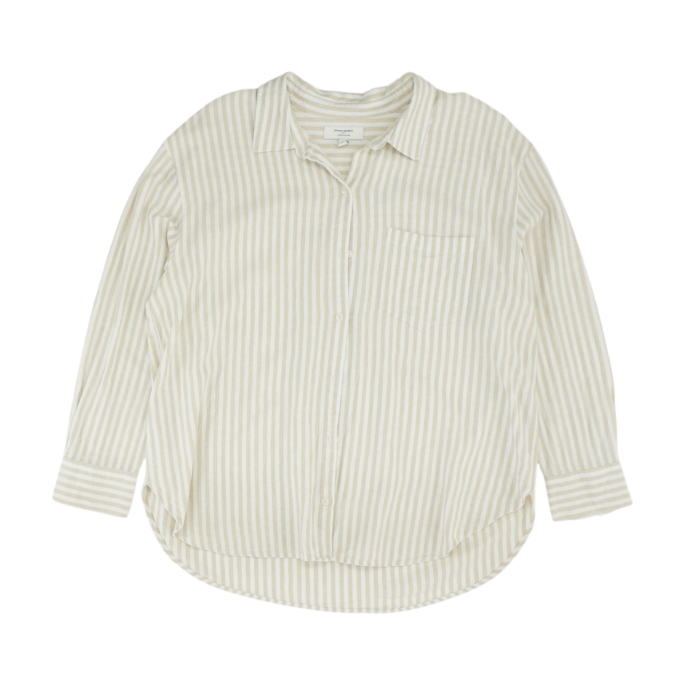 Tan Striped Button Down