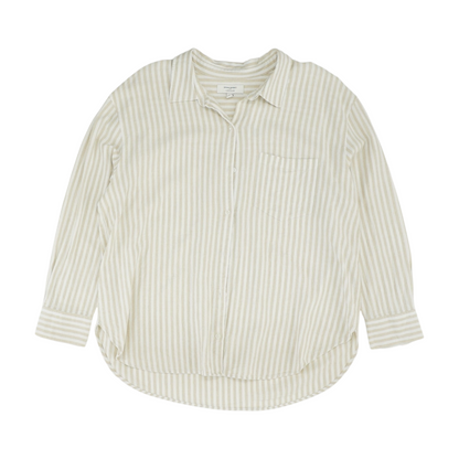 Tan Striped Button Down
