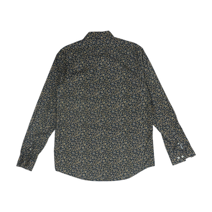 Black Floral Long Sleeve Button Down