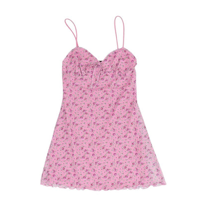 Pink Floral Mini Dress