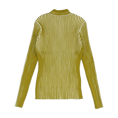 Olive Striped Pullover Sweater