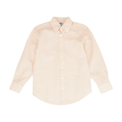 Orange Striped Long Sleeve Button Down