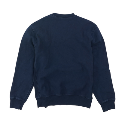 Navy Solid Sweatshirt Pullover