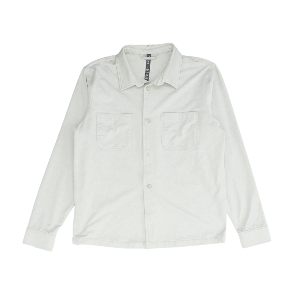 Gray Solid Flannel Button Down
