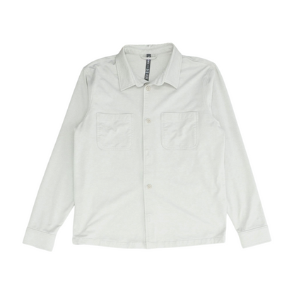 Gray Solid Flannel Button Down