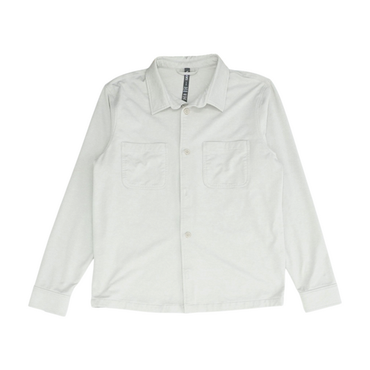Gray Solid Flannel Button Down
