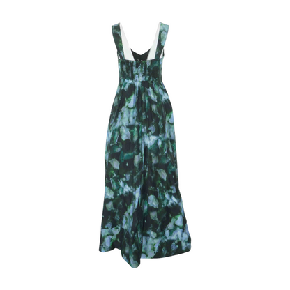 Green Print Maxi Dress