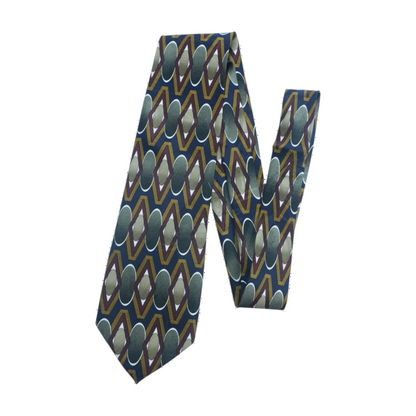 Vintage Navy Abstract Neck Tie